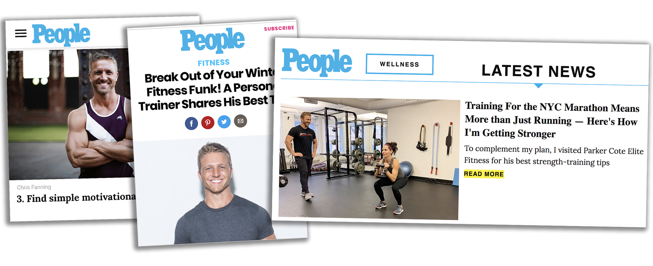 People Magazine Parker Cote Elite Fitness- Boston Personal Trainer